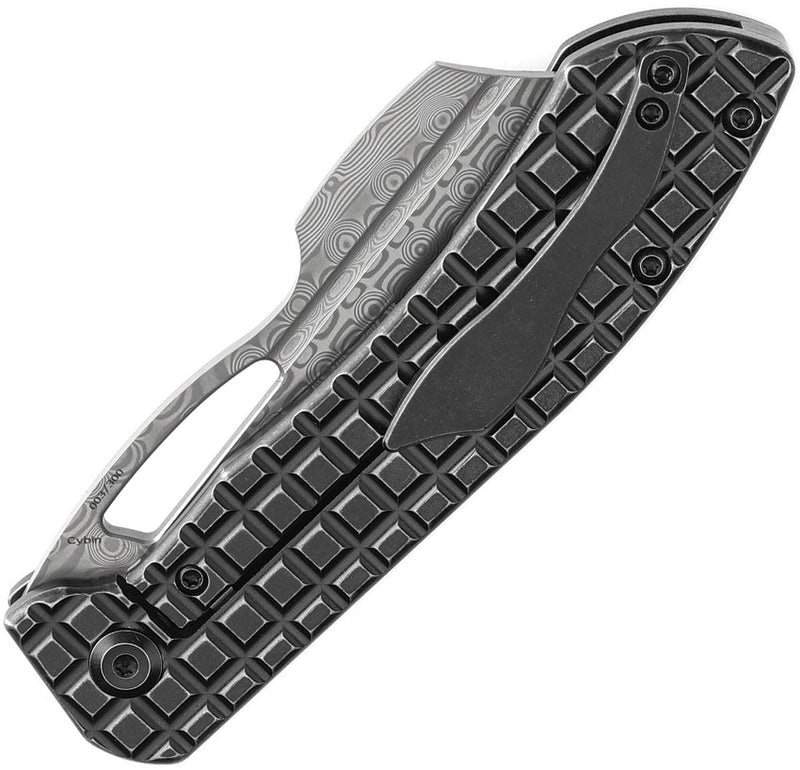 Kansept Knives Cybin Framelock Damascus