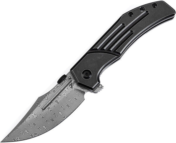 Kansept Knives Orion Framelock BW Damascus