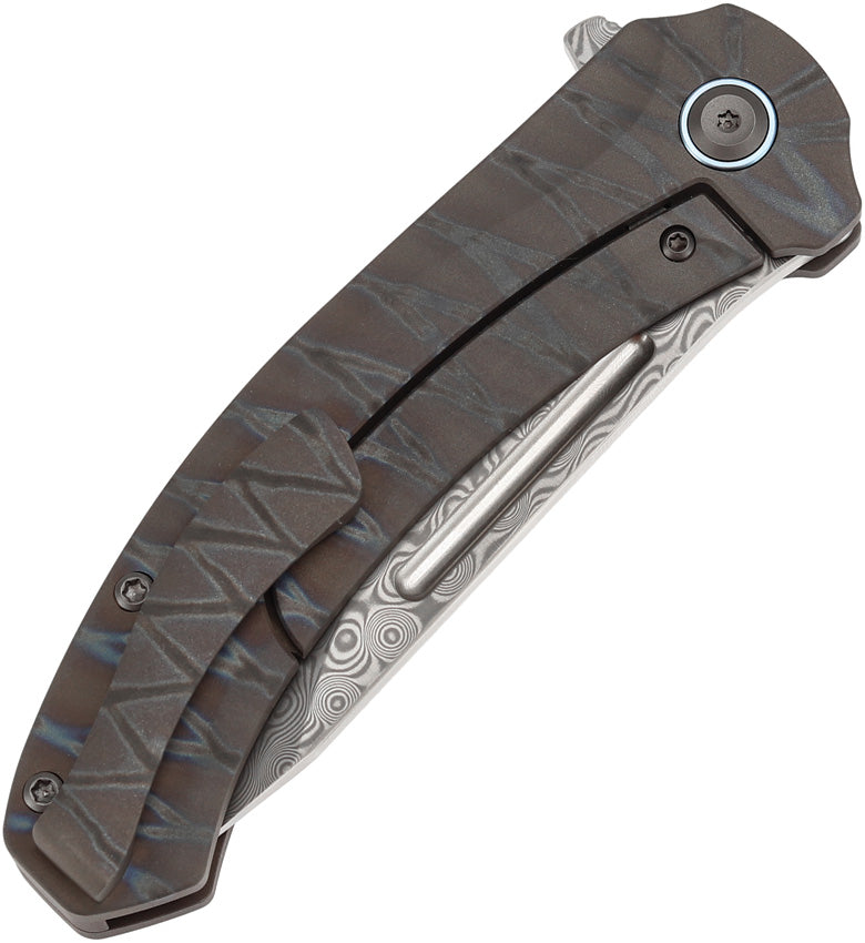 Kansept Knives Hira Framelock Damascus