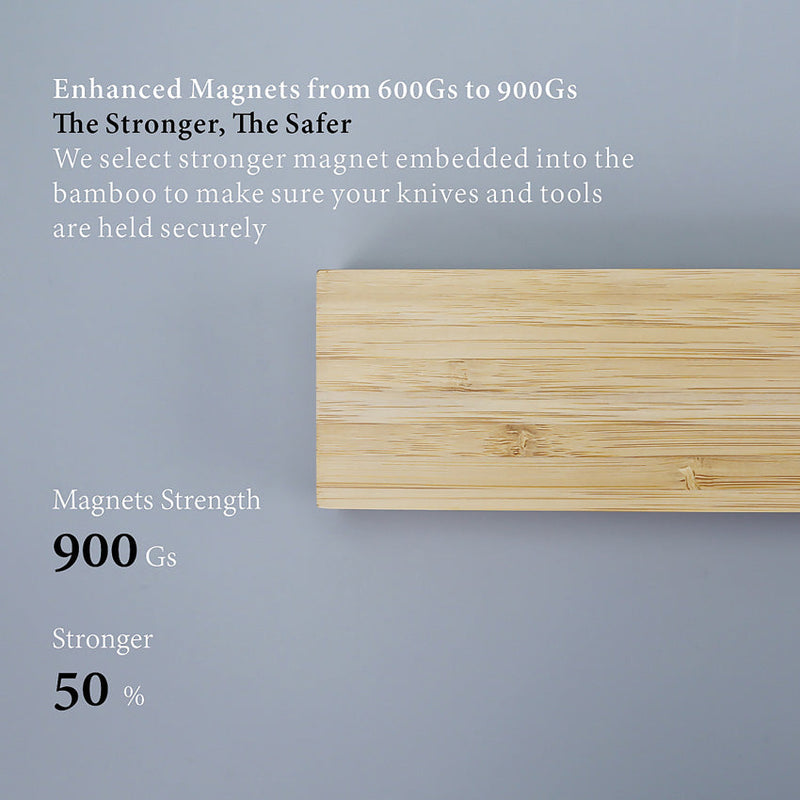 KitchenDAO Bamboo Magnetic Knife Rack