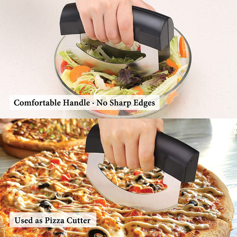 KitchenDAO Dual Blade Mezzaluna Chopper