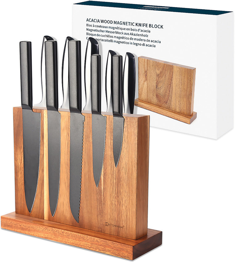 KitchenDAO Magnetic Knife Block Wood