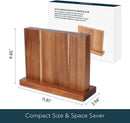 KitchenDAO Magnetic Knife Block Wood