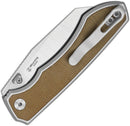 Kizer Cutlery Wharning Button Linerlock Brn