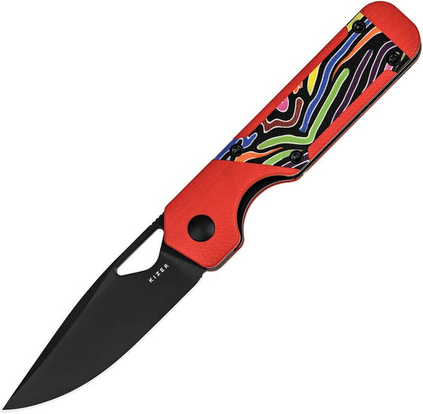 Kizer Cutlery Mini Militaw Framelock Red