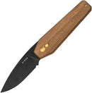 Kizer Cutlery Tomb Button Lock Wood