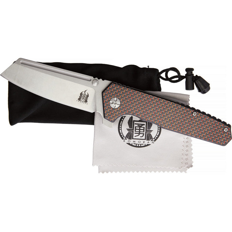 Komoran Linerlock Red Carbon Fiber