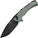 Kansept Knives Hellx Framelock D2 Grn Mic