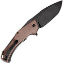 Kansept Knives Hellx Framelock D2 Brn Mic