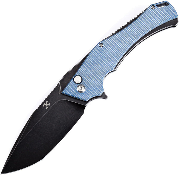 Kansept Knives Hellx Framelock D2 Blue Mic
