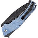 Kansept Knives Hellx Framelock D2 Blue Mic