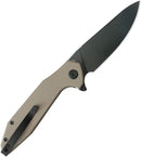 Kubey Nova Linerlock Black Beige