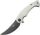 Kubey Scimitar Linerlock White
