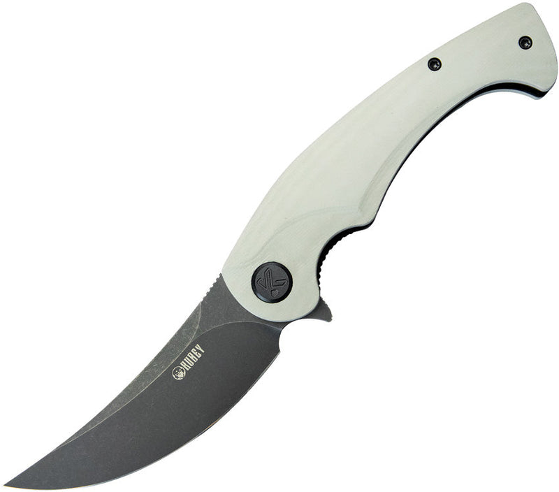 Kubey Scimitar Linerlock White