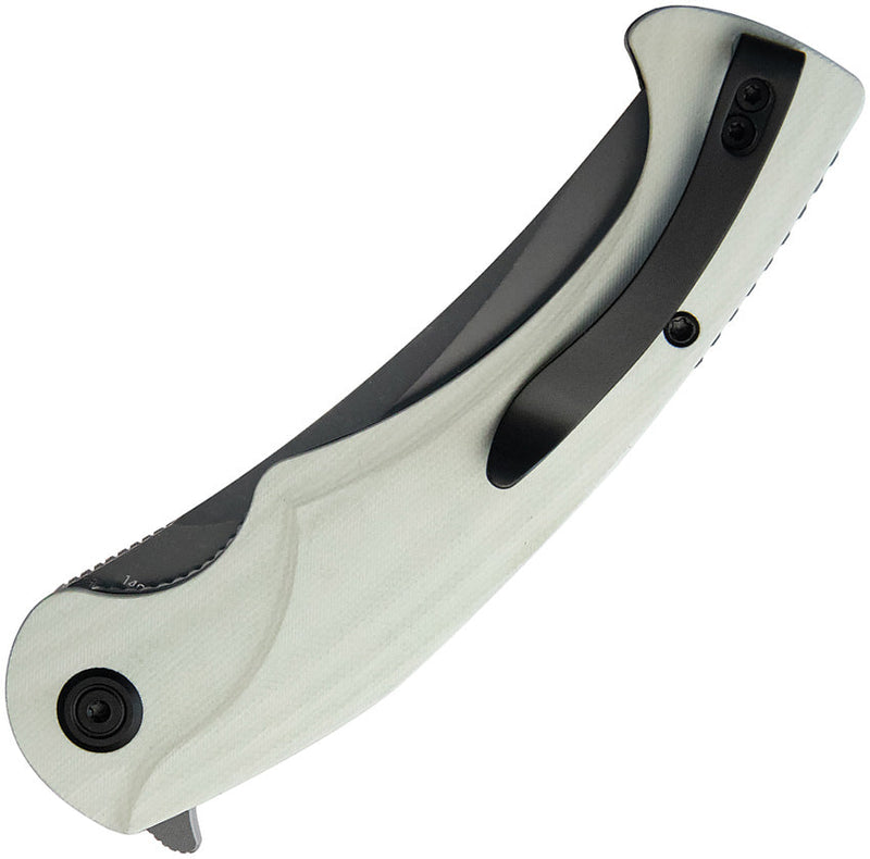 Kubey Scimitar Linerlock White
