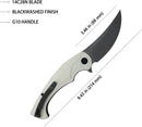 Kubey Scimitar Linerlock White