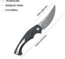 Kubey Scimitar Linerlock Black