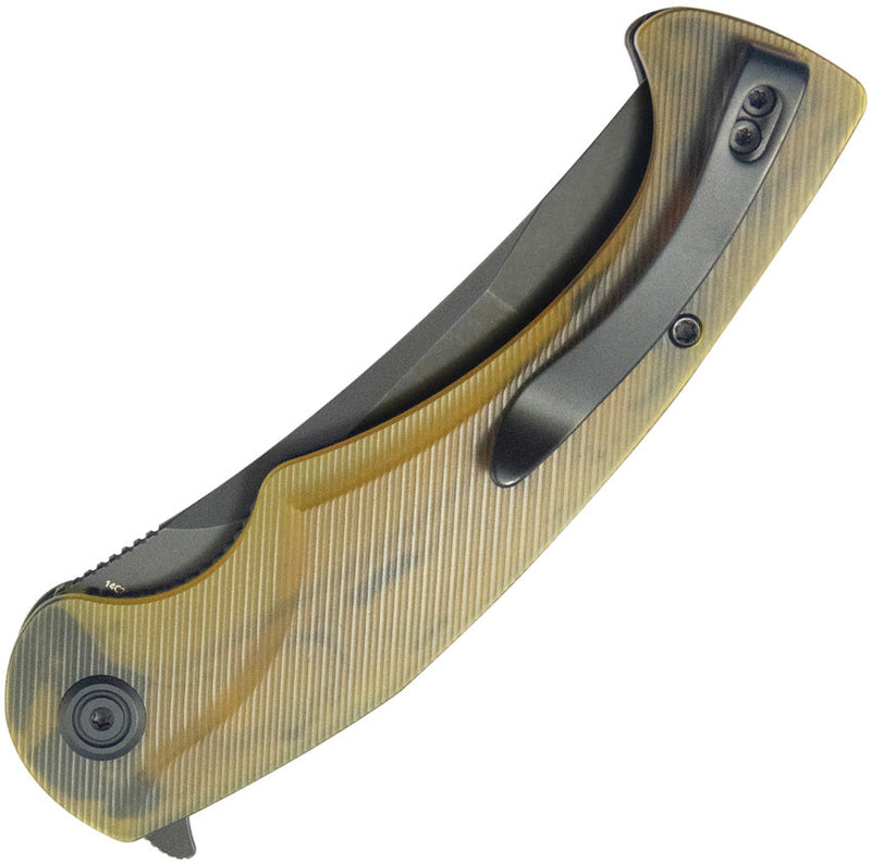 Kubey Scimitar Linerlock Tanto Ultem