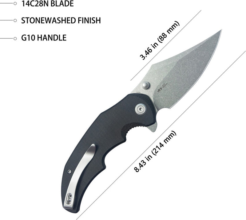 Kubey Ceto Camp Linerlock Black