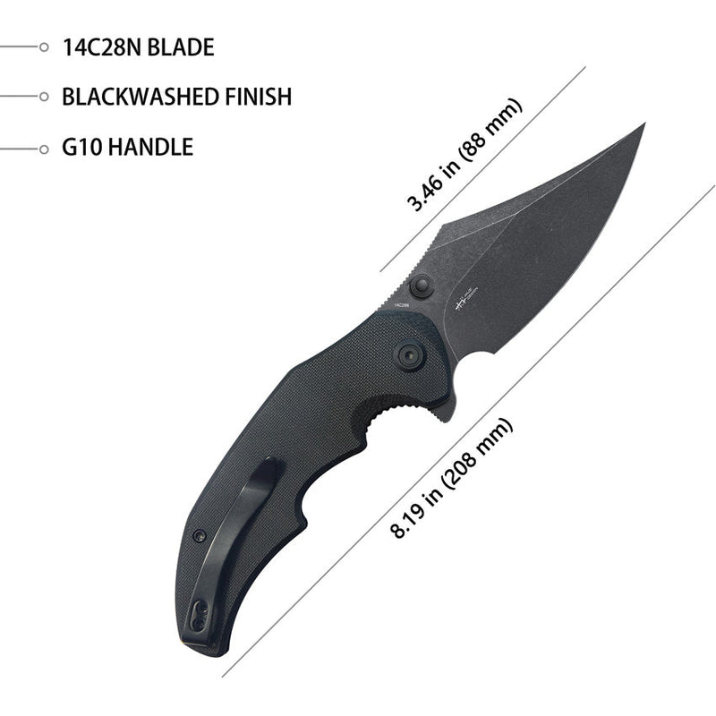 Kubey Ceto Camp Linerlock Blk G10
