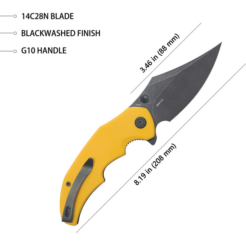 Kubey Ceto Camp Linerlock Yellow
