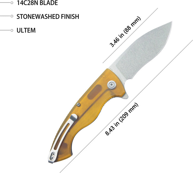 Kubey Timberwolf Linerlock Ultem