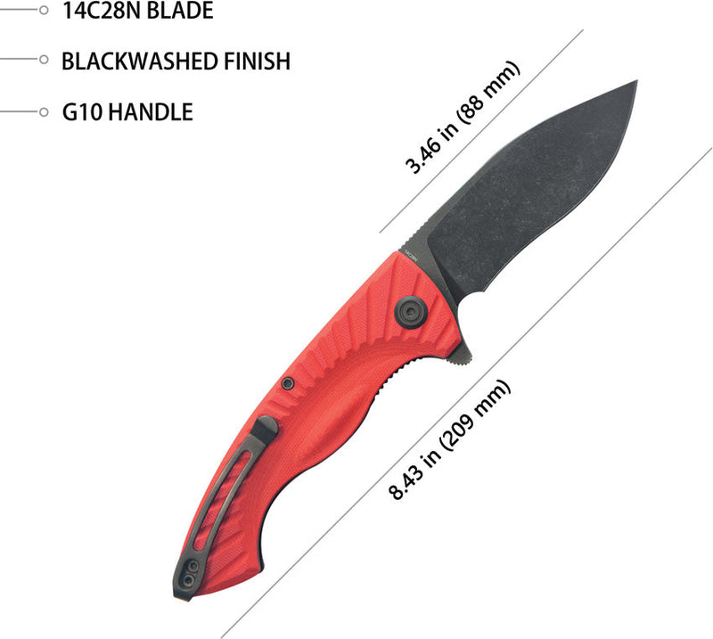 Kubey Timberwolf Linerlock Red