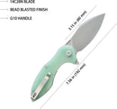 Kubey Noble Linerlock Jade SW