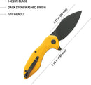 Kubey Noble Linerlock Black Yellow
