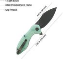 Kubey Noble Linerlock Black Jade