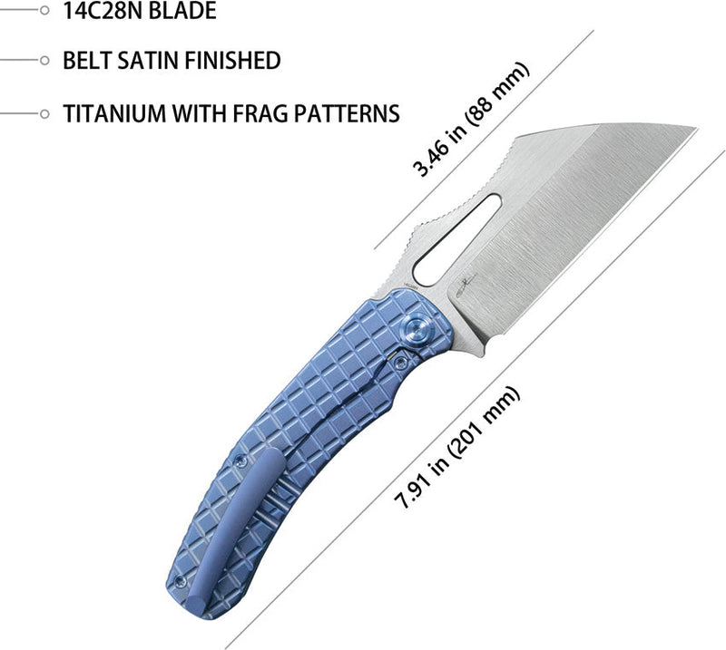 Kubey Sylow Framelock Blue Ti