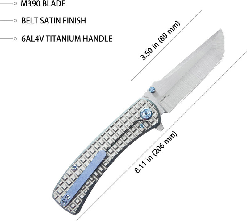 Kubey Interflow Framelock Ti Gray