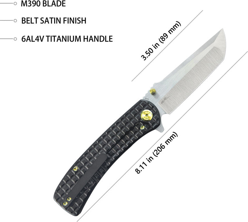 Kubey Interflow Framelock Ti Black