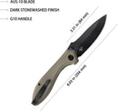 Kubey Ruckus Linerlock Tan