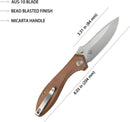 Kubey Ruckus Linerlock Tan Mic