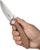 Kubey Ruckus Linerlock Tan Mic