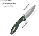 Kubey Ruckus Linerlock Grn Mic