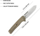 Kubey Steelhead Linerlock Bronze