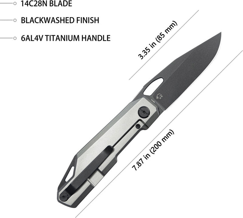 Kubey Verijero Framelock Ti Black