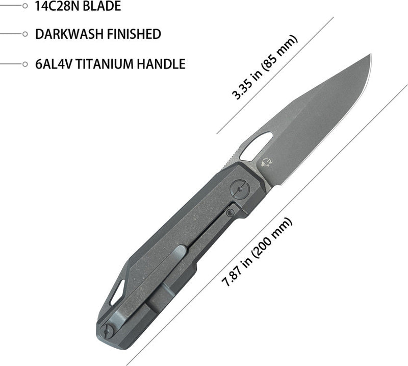 Kubey Verijero Framelock Ti BSW