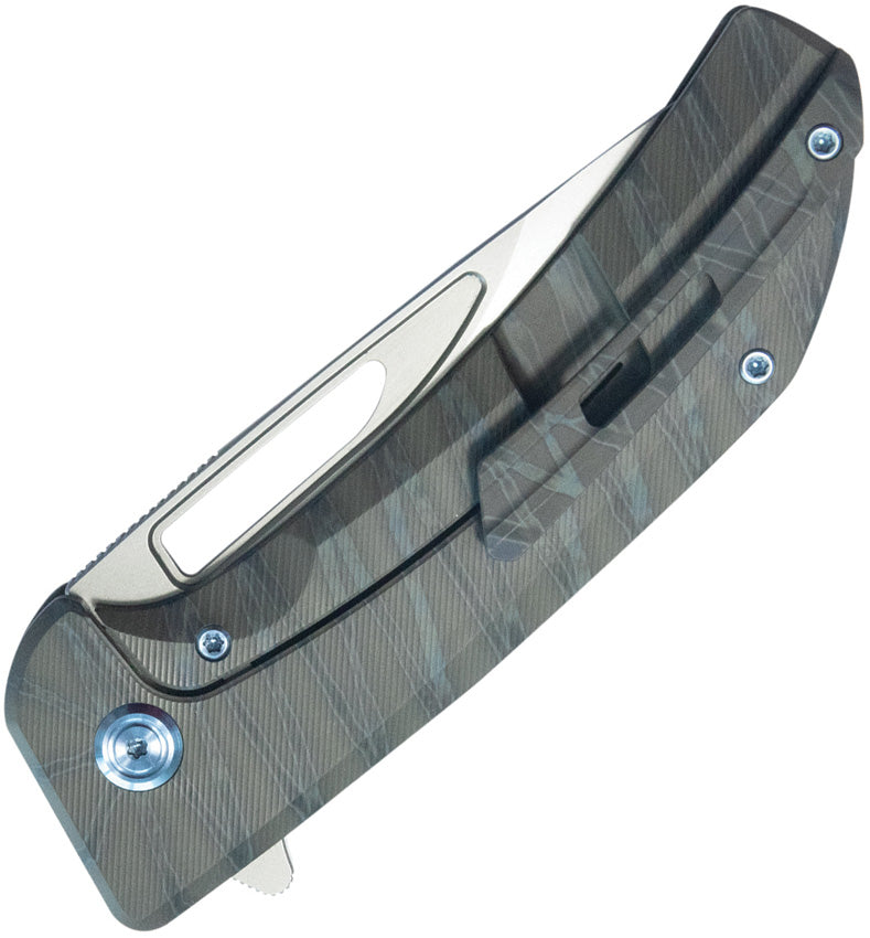 Kubey Hyperion Framelock Flame Ti