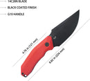 Kubey Basilisk Fixed Blade Red