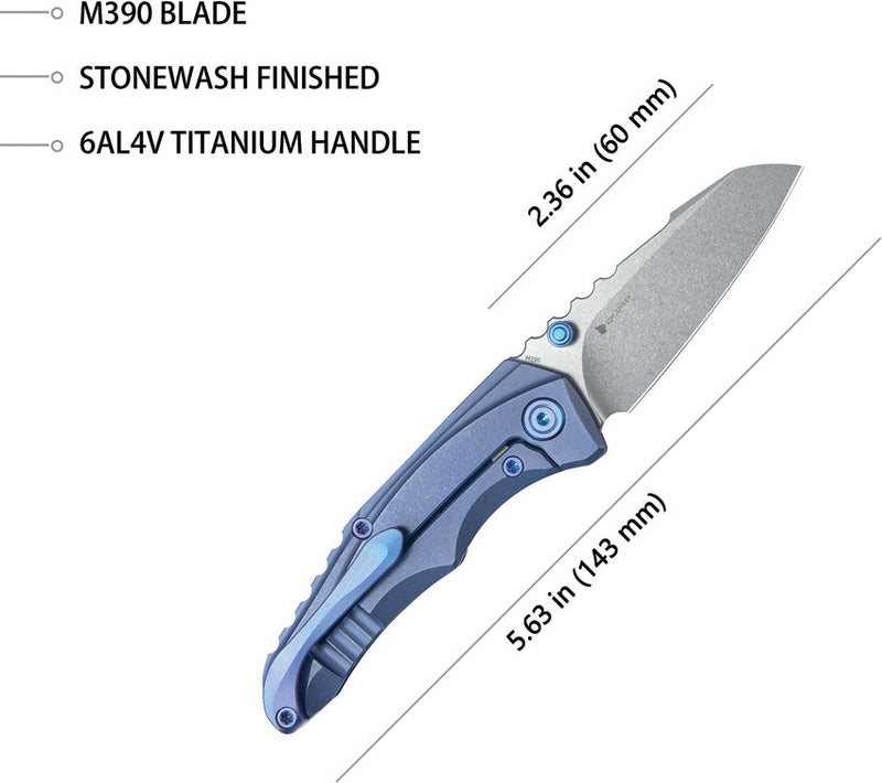 Kubey Steeltle Framelock Blue Ti