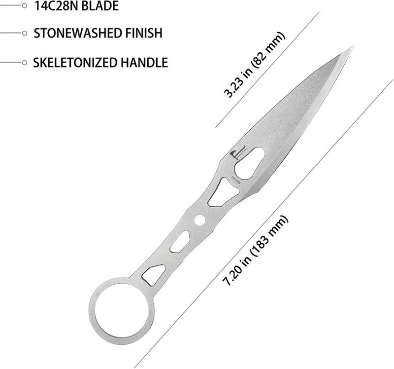 Kubey Kunai Fixed Blade