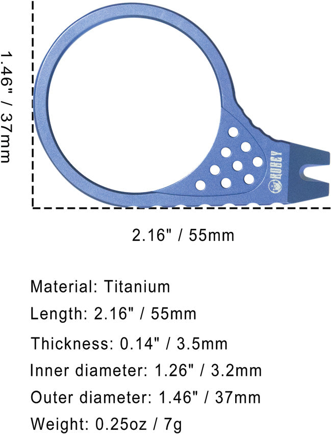 Kubey Pry Tool Blue Ti