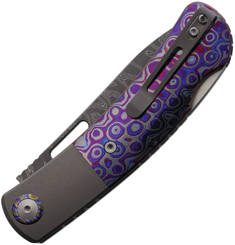 Maxace Beetle 2 Lockback Damascus