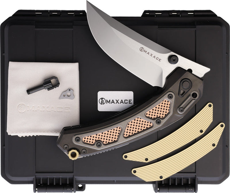 Maxace Backlight 01 Framelock Brass