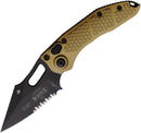 Microtech Auto Stitch Button Lock Tan