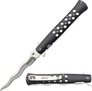 Mtech Linerlock A/O Black Wavy