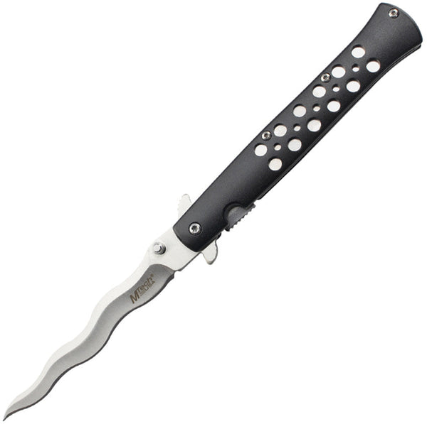 Mtech Linerlock A/O Black Wavy